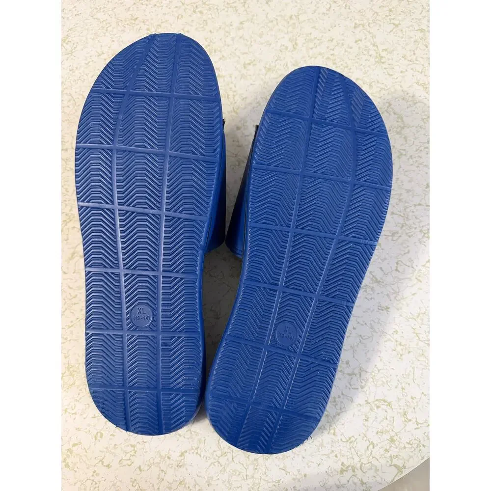 Chicago Cubs Slide Sandals Men’s XL (12-14) Blue MLB Logo Slip On Slides